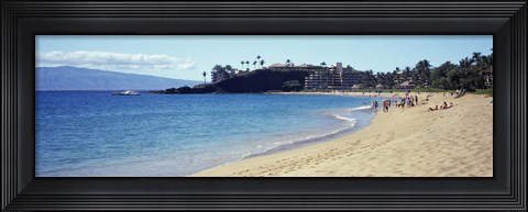 Framed Hotel on the beach, Black Rock Hotel, Maui, Hawaii, USA Print