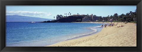 Framed Hotel on the beach, Black Rock Hotel, Maui, Hawaii, USA Print