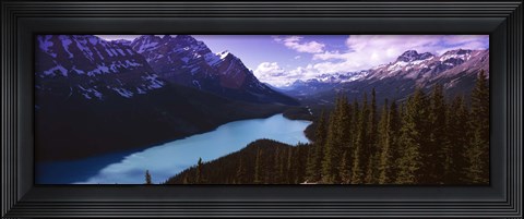 Framed Mountain range at the lakeside, Banff National Park, Alberta, Canada Print