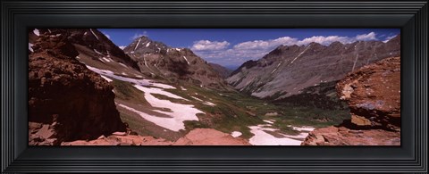 Framed Rock formations, Maroon Bells, West Maroon Pass, Crested Butte, Gunnison County, Colorado, USA Print