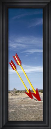 Framed Twin arrows in the field, Route 66, Arizona Print