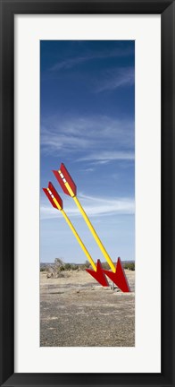 Framed Twin arrows in the field, Route 66, Arizona Print