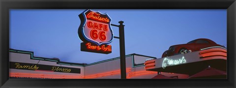 Framed Low angle view of a road sign, Route 66, Arizona, USA Print