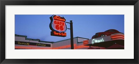 Framed Low angle view of a road sign, Route 66, Arizona, USA Print