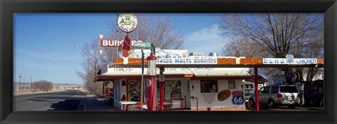 Framed Restaurant on the roadside, Route 66, Arizona, USA Print