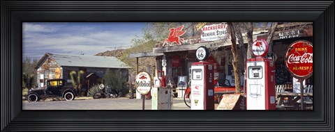 Framed Gas Station on Route 66, Hackenberry, Arizona Print