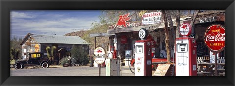 Framed Gas Station on Route 66, Hackenberry, Arizona Print