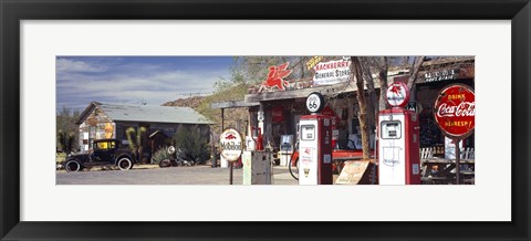 Framed Gas Station on Route 66, Hackenberry, Arizona Print