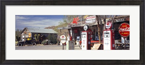 Framed Gas Station on Route 66, Hackenberry, Arizona Print