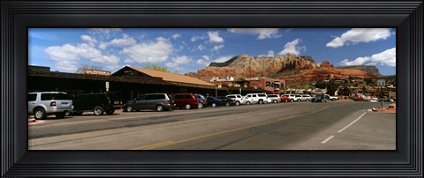 Framed Cars parked at the roadside, Sedona, Coconino County, Arizona, USA Print
