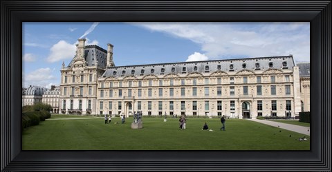 Framed Facade of a museum, Musee Du Louvre, Paris, Ile-de-France, France Print