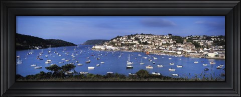 Framed Town on an island, Salcombe, South Hams, Devon, England Print