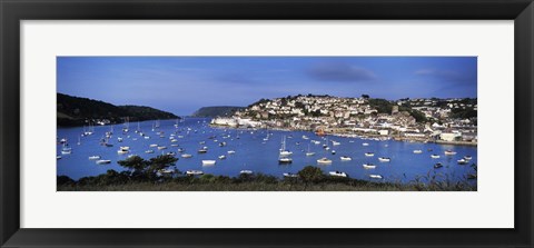 Framed Town on an island, Salcombe, South Hams, Devon, England Print