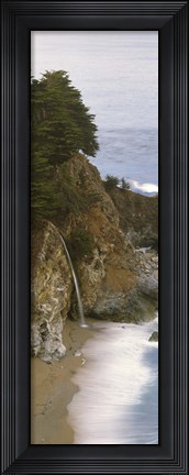 Framed High angle view of McWay Falls, Julia Pfeiffer Burns State Park, Big Sur, California Print
