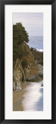 Framed High angle view of McWay Falls, Julia Pfeiffer Burns State Park, Big Sur, California Print