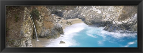 Framed McWay Falls, Julia Pfeiffer Burns State Park, Big Sur, California Print