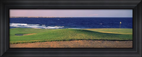 Framed Golf course at dusk, The Cascades Golf And Country Club, Soma Bay, Hurghada, Egypt Print