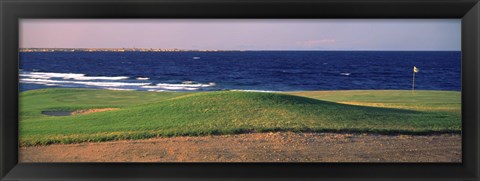 Framed Golf course at dusk, The Cascades Golf And Country Club, Soma Bay, Hurghada, Egypt Print