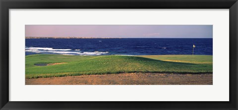 Framed Golf course at dusk, The Cascades Golf And Country Club, Soma Bay, Hurghada, Egypt Print