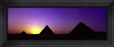 Framed Giza at dusk, Egypt Print