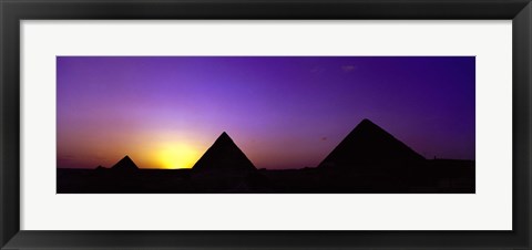 Framed Giza at dusk, Egypt Print