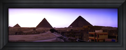 Framed Pyramids at sunset, Giza, Egypt Print