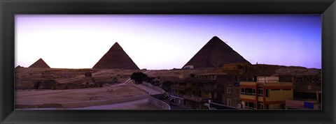 Framed Pyramids at sunset, Giza, Egypt Print