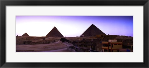 Framed Pyramids at sunset, Giza, Egypt Print