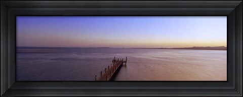 Framed Pier in the sea, Ras Um Sid, Sharm al-Sheikh, Sinai Peninsula, Egypt Print