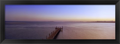 Framed Pier in the sea, Ras Um Sid, Sharm al-Sheikh, Sinai Peninsula, Egypt Print