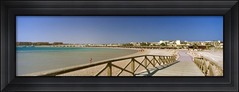 Framed Pier on the beach, Soma Bay, Hurghada, Egypt Print