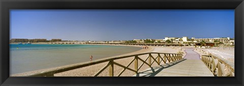 Framed Pier on the beach, Soma Bay, Hurghada, Egypt Print