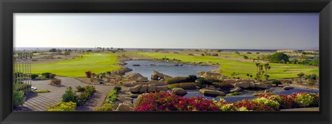 Framed Pond in a golf course, The Cascades Golf &amp; Country Club, Soma Bay, Hurghada, Egypt Print