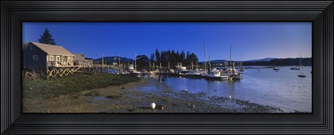 Framed Harbor in a national park, Bernard Harbor, Acadia National Park, Mount Desert Island, Hancock County, Maine, USA Print