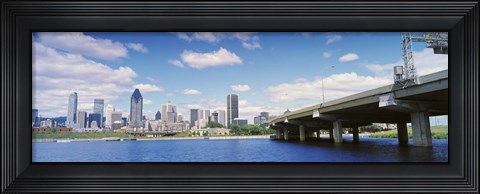 Framed Bridge across a canal, Lachine Canal, Autoroute Bonaventure, Montreal, Quebec, Canada 2009 Print