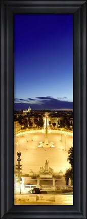 Framed Town square with St. Peter&#39;s Basilica in the background, Piazza del Popolo, Rome, Italy (vertical) Print