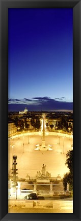 Framed Town square with St. Peter&#39;s Basilica in the background, Piazza del Popolo, Rome, Italy (vertical) Print