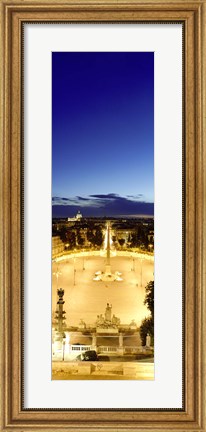 Framed Town square with St. Peter&#39;s Basilica in the background, Piazza del Popolo, Rome, Italy (vertical) Print