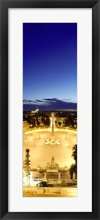 Framed Town square with St. Peter&#39;s Basilica in the background, Piazza del Popolo, Rome, Italy (vertical) Print