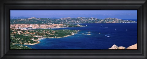 Framed Island in the sea, Capo D'Orso, Palau, Sardinia, Italy Print