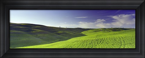 Framed Clouds over landscape, Val D&#39;Orcia, Siena Province, Tuscany, Italy Print