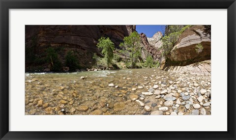 Framed North Fork of the Virgin River, Zion National Park, Washington County, Utah, USA Print