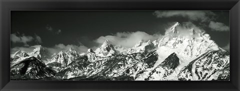 Framed Mountain range, Grand Teton National Park, Wyoming, USA Print