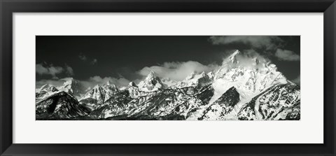 Framed Mountain range, Grand Teton National Park, Wyoming, USA Print