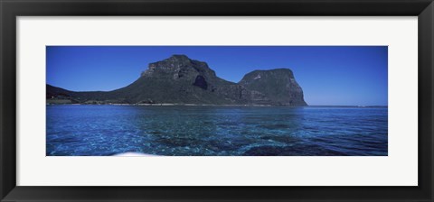 Framed Island in the ocean, Mt Gower, Lord Howe Island, New South Wales, Australia Print