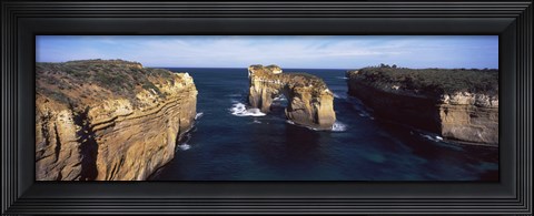 Framed Rock formations in the ocean, Campbell National Park, Great Ocean Road, Victoria, Australia Print
