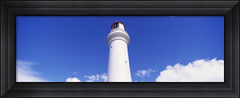 Framed Low angle view of a lighthouse, Cape Otway Lighthouse, Great Ocean Road, Victoria, Australia Print