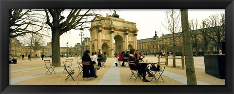Framed Arc De Triomphe Du Carrousel, Musee Du Louvre, Paris, Ile-de-France, France Print
