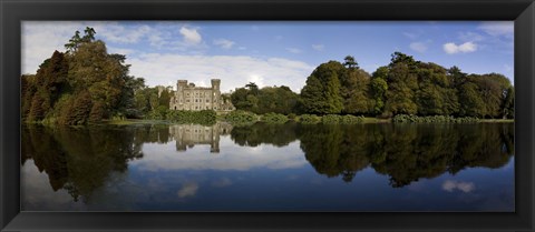 Framed Lake and 19th Century Gothic Revival Johnstown Castle, Co Wexford, Ireland Print
