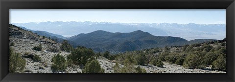 Framed Mountain range, White Mountains, Eastern Sierra, Bishop, Inyo County, California, USA Print